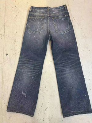 Vintage Inspired Paint Splatter Design Denim Bottom per un look audace ed edgy