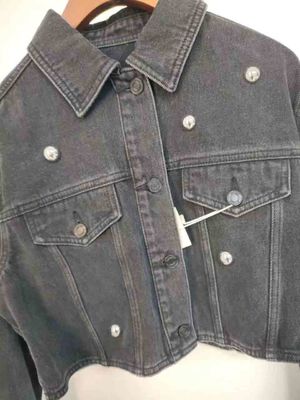 Vintage Eleganza Giubbotto in Denim Tagliato Moderno Edgy Cerca Vari Abiti