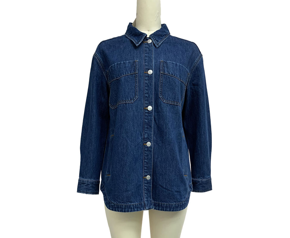 Maglietta in jeans di grandi dimensioni Maglietta in denim per uno stile rilassato e confortevole